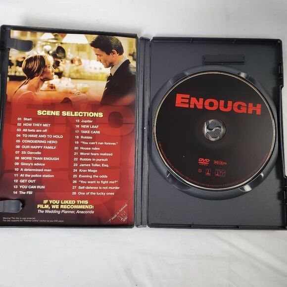 Enough DVD (Jennifer Lopez, Thriller, 2002) - Picture 2 of 3